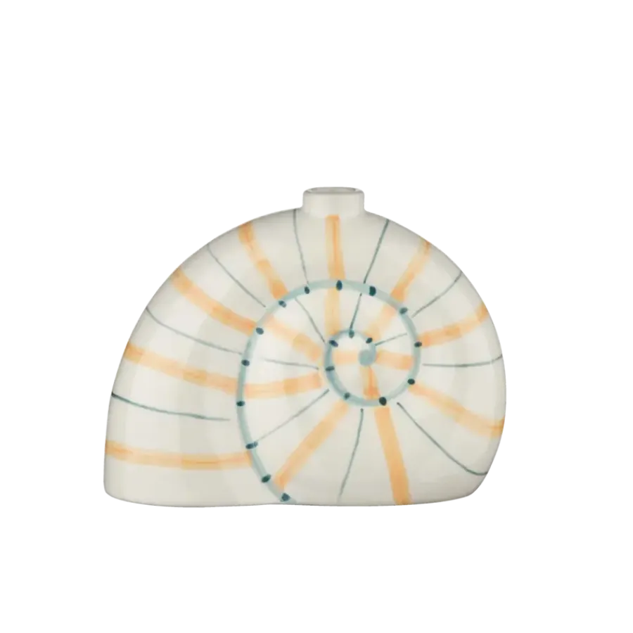 Geen Kandelaar schelp oranje/blauw