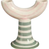 Geen Kandelaar streep roze - h12xd12cm