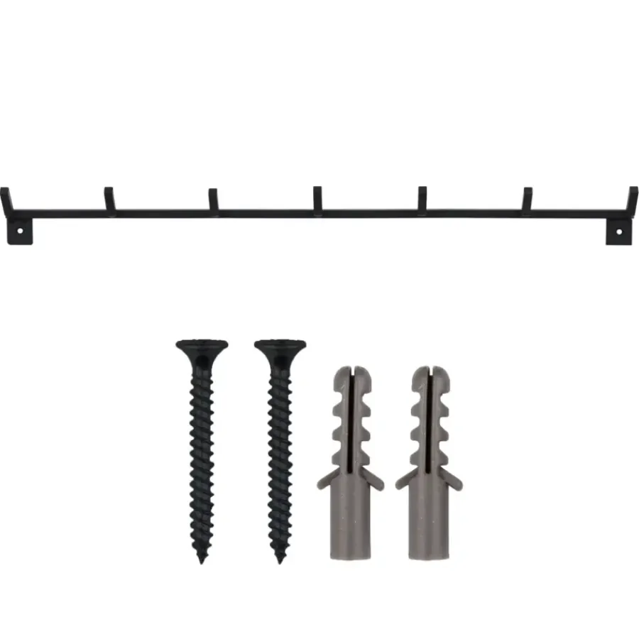 Geen Kapstok 7 haken Jack zwart ijzer 600 mm