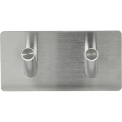 Geen Kapstok 2 haken Jette RVS 87 mm 2 stuks