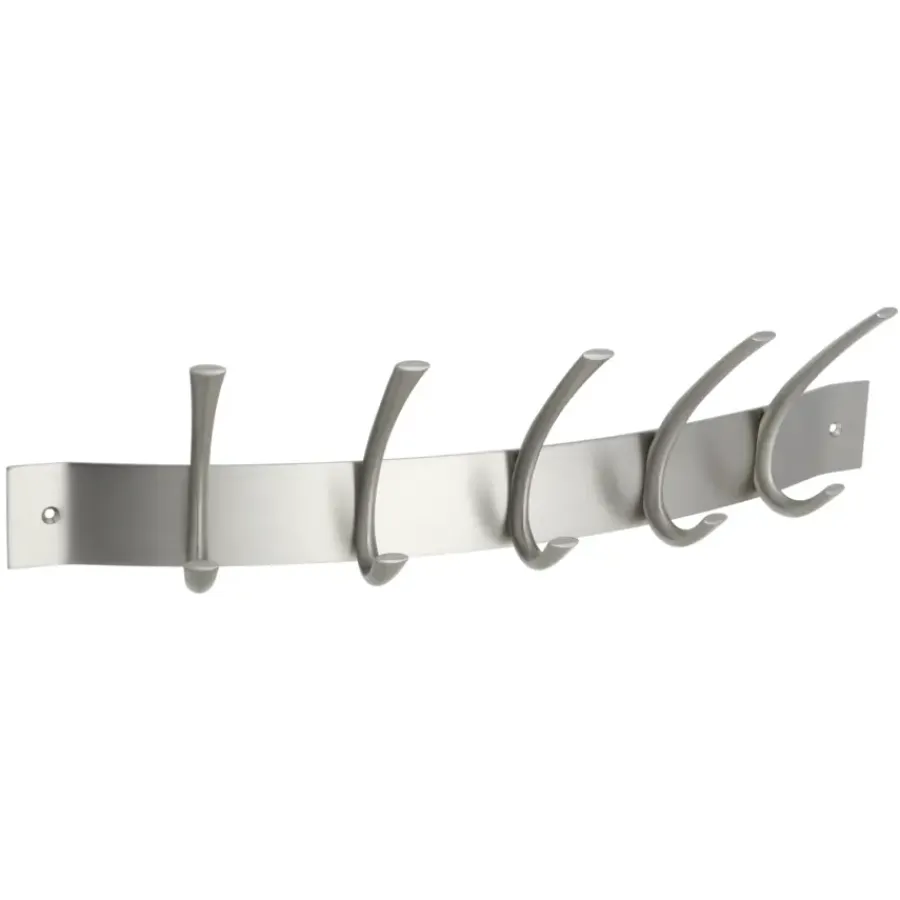 Geen Kapstok 5 haken John RVS look messing 475 mm