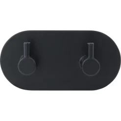 Geen Kapstok 2 haken Milo zwart ijzer 95 mm 2 stuks