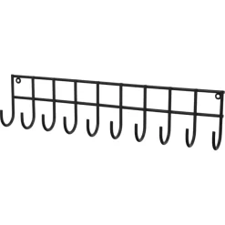 Geen Kapstok 10 haken Noor zwart ijzer 402 mm