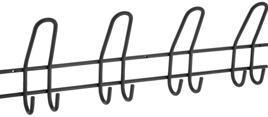 Geen Kapstok 8 haken Ursela zwart zamak 530 mm