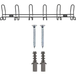 Geen Kapstok 6 haken William grijs zamak 603 mm