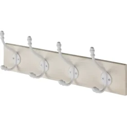 Geen Kapstok 4 haken Zoe wit vuren 500 mm