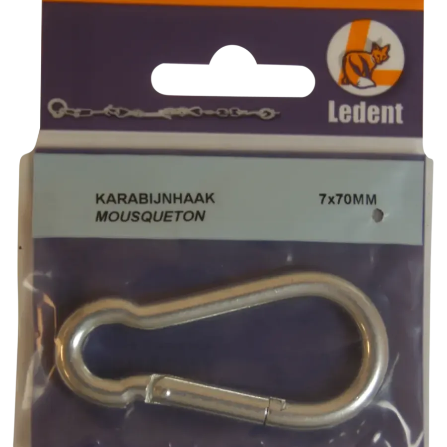 Ledent Karabijnhaak 70 mm verzinkt
