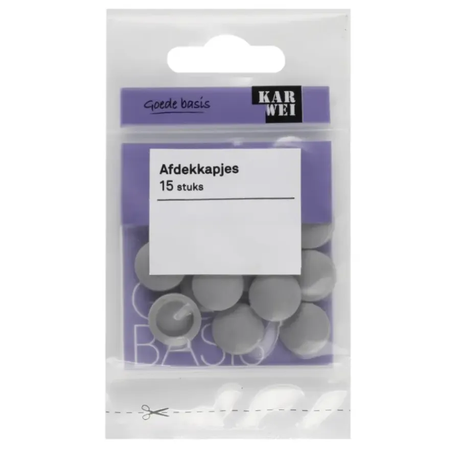 KARWEI afdekkapje grijs (15 stuks)