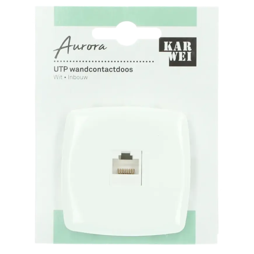 KARWEI Aurora UTP Wandcontactdoos CAT5 wit