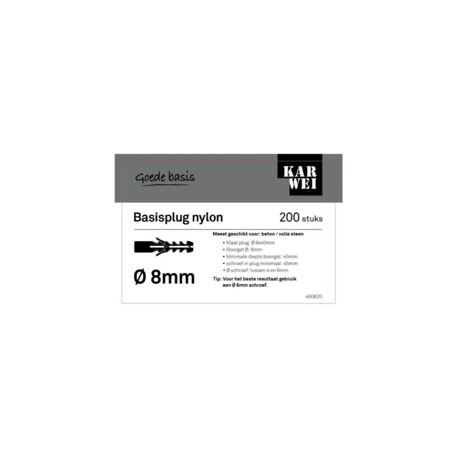 KARWEI Basisplug 8x40mm 200ST