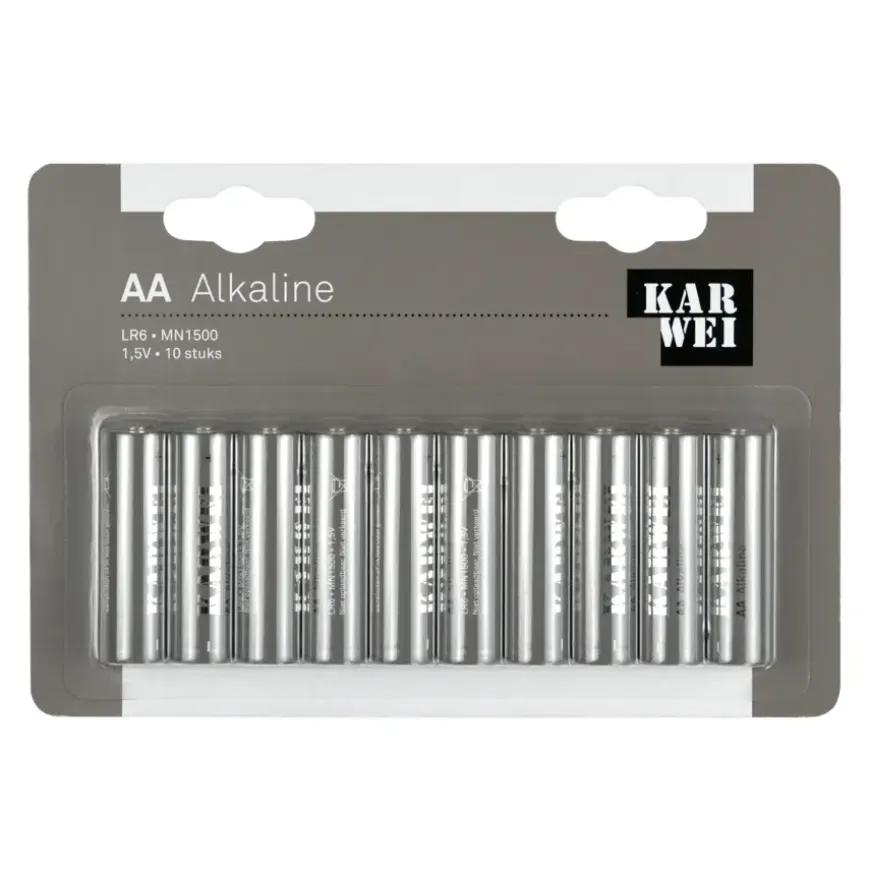 KARWEI Batterij Alkaline AA 10 stuks