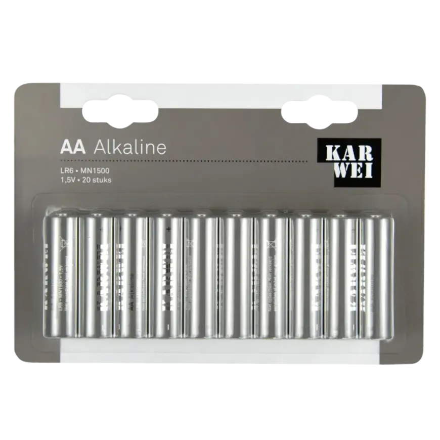 KARWEI Batterij Alkaline AA 20 stuks