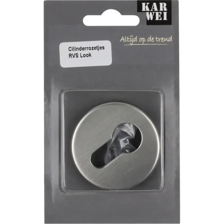 KARWEI cilinder rozet rond RVS look (aluminium)