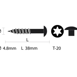 KARWEI compactplaatschroef RVS wit 4,8x38 mm (15 stuks)