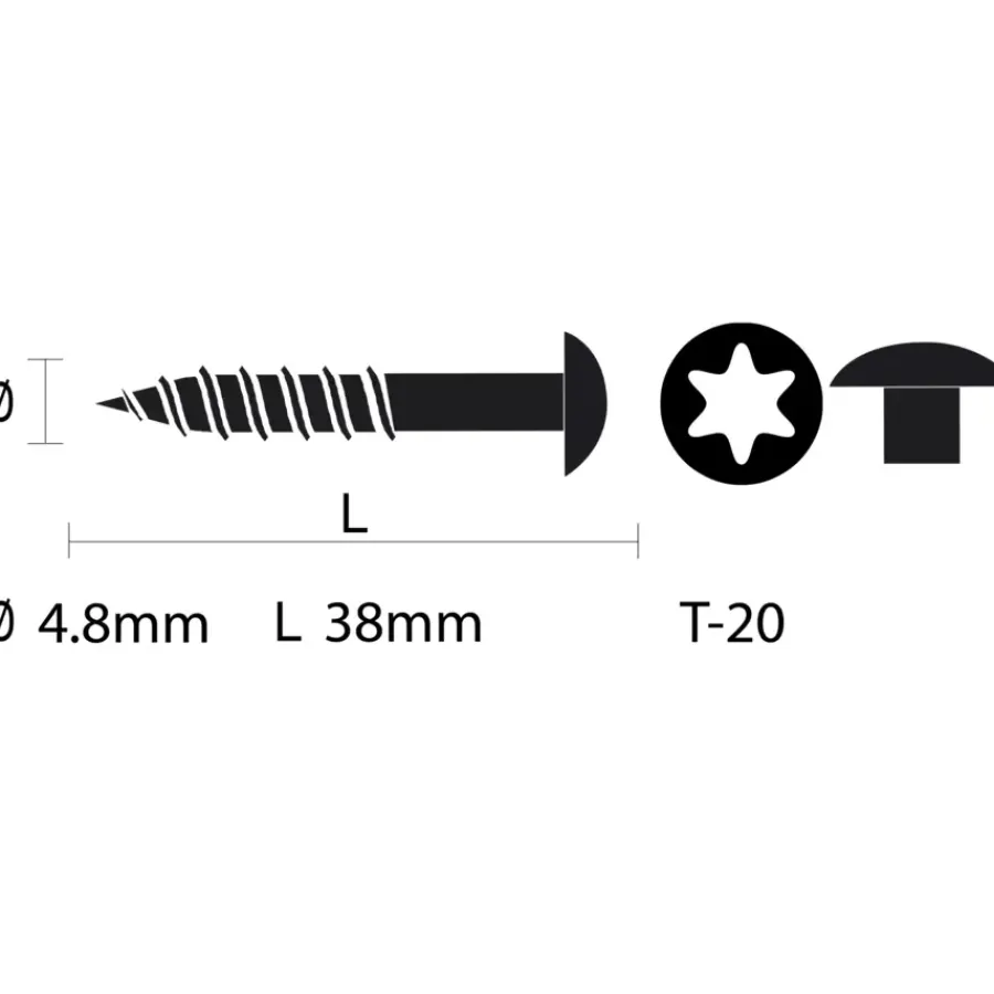 KARWEI compactplaatschroef RVS wit 4,8x38 mm (15 stuks)