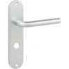 Karwei deurkruk set Abel ovaal schild vrij-bezet sluiting 63/8 mm aluminium