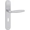 Karwei deurkruk set Antonio ovaal schild sleutelgat 56 mm aluminium