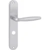 Karwei deurkruk set Antonio ovaal schild vrij-bezet sluiting 63/8 mm aluminium