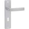 Karwei deurkruk set Blok recht schild sleutelgat 56 mm aluminium