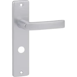 Karwei deurkruk set Blok recht schild vrij-bezet sluiting 63/8 mm aluminium