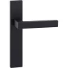 Karwei deurkruk set Chelsea recht blind schild zwart RVS