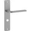 Karwei deurkruk set Enzo recht schild vrij-bezet sluiting 63/8 mm RVS look aluminium