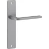 Karwei deurkruk set Enzo recht blind schild RVS look aluminium