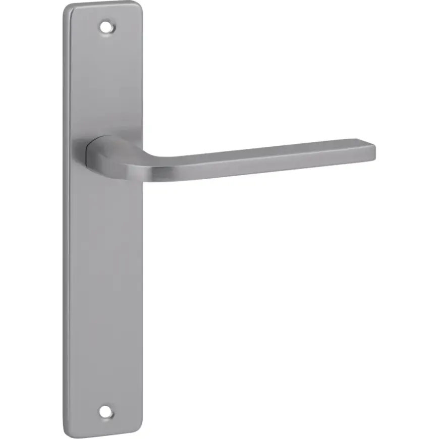 Karwei deurkruk set Enzo recht blind schild RVS look aluminium