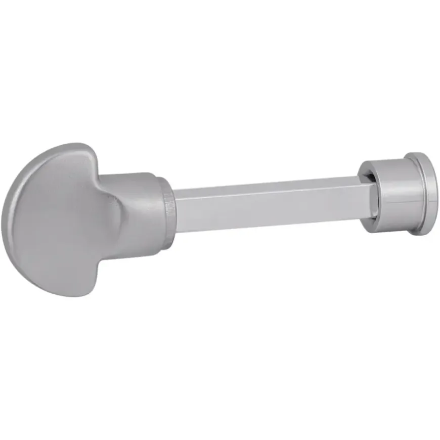 Karwei deurkruk set Gino ovaal schild vrij-bezet sluiting 63/8 mm RVS look aluminium