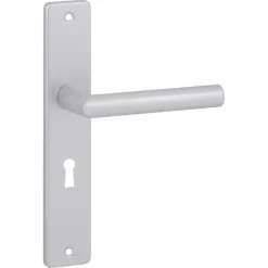 Karwei deurkruk set Greece recht schild sleutelgat 56 mm ANOX aluminium mat
