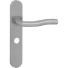 Karwei deurkruk set Kevin ovaal schild vrij-bezet sluiting 63/8 mm RVS