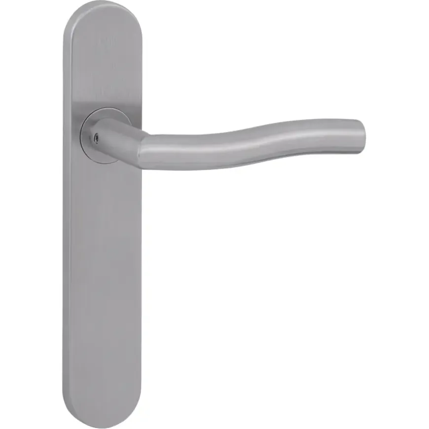 Karwei deurkruk set Kevin ovaal blind schild RVS