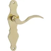 Karwei deurkruk set Lepel ovaal blind schild messing glans
