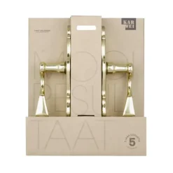 Karwei deurkruk set Lepel ovaal schild sleutelgat 56 mm messing glans