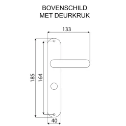 KARWEI deurkrukset L-vorm langschild vrij-bezet 63/8mm aluminium