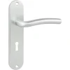 Karwei deurkruk set L-vorm ovaal schild sleutelgat 56 mm aluminium