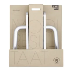 Karwei deurkruk set L-vorm ovaal schild sleutelgat 56 mm aluminium