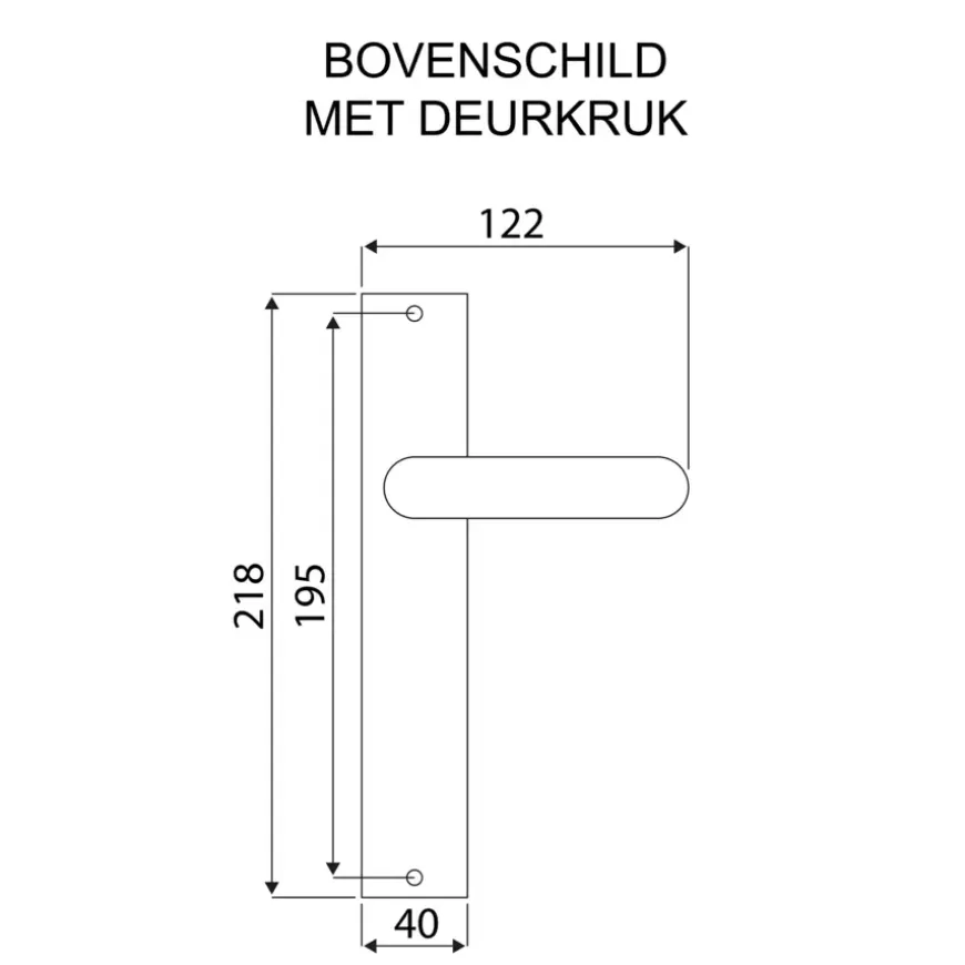 Karwei deurkruk set Nelson recht blind schild RVS look messing