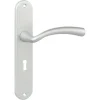 Karwei deurkruk set Portugal ovaal schild sleutelgat 56 mm ANOX aluminium mat