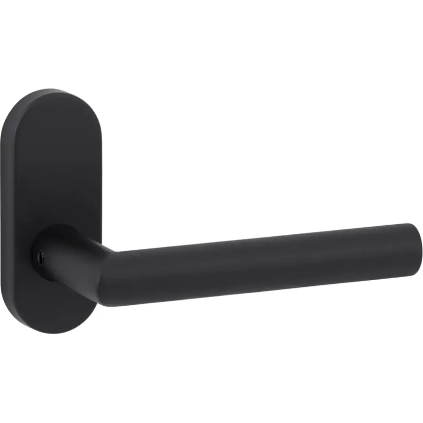 Karwei deurkruk set Roberto patent schild zwart RVS