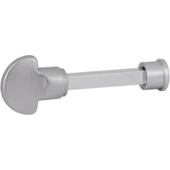Karwei deurkruk set Stefanie ovaal schild vrij-bezet sluiting 63/8 mm RVS look aluminium