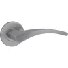 Karwei deurkruk set Stefanie rond rozet RVS look aluminium