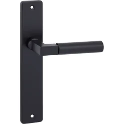 Karwei deurkruk set Stefano recht blind schild zwart aluminium