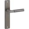 Karwei deurkruk set Stefano recht blind schild messing antiek aluminium