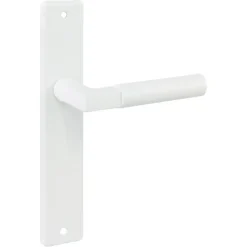 Karwei deurkruk set Stefano recht blind schild wit aluminium