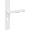 Karwei deurkruk set Stefano recht schild sleutelgat 56 mm wit aluminium