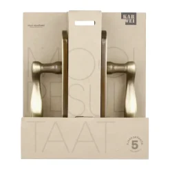 Karwei deurkruk set Vitor ovaal blind schild messing antiek