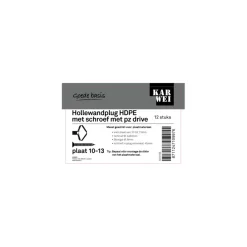 KARWEI Gips holle 10-13mm + uni 4x60mm 12ST