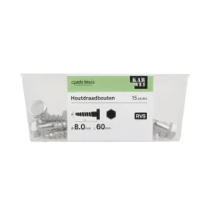 KARWEI houtdraadbout M8x60 mm 15 stuks