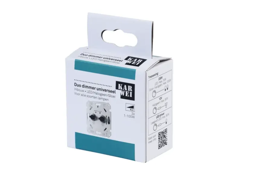 KARWEI inbouw duodimmer LED/SPAAR universeel